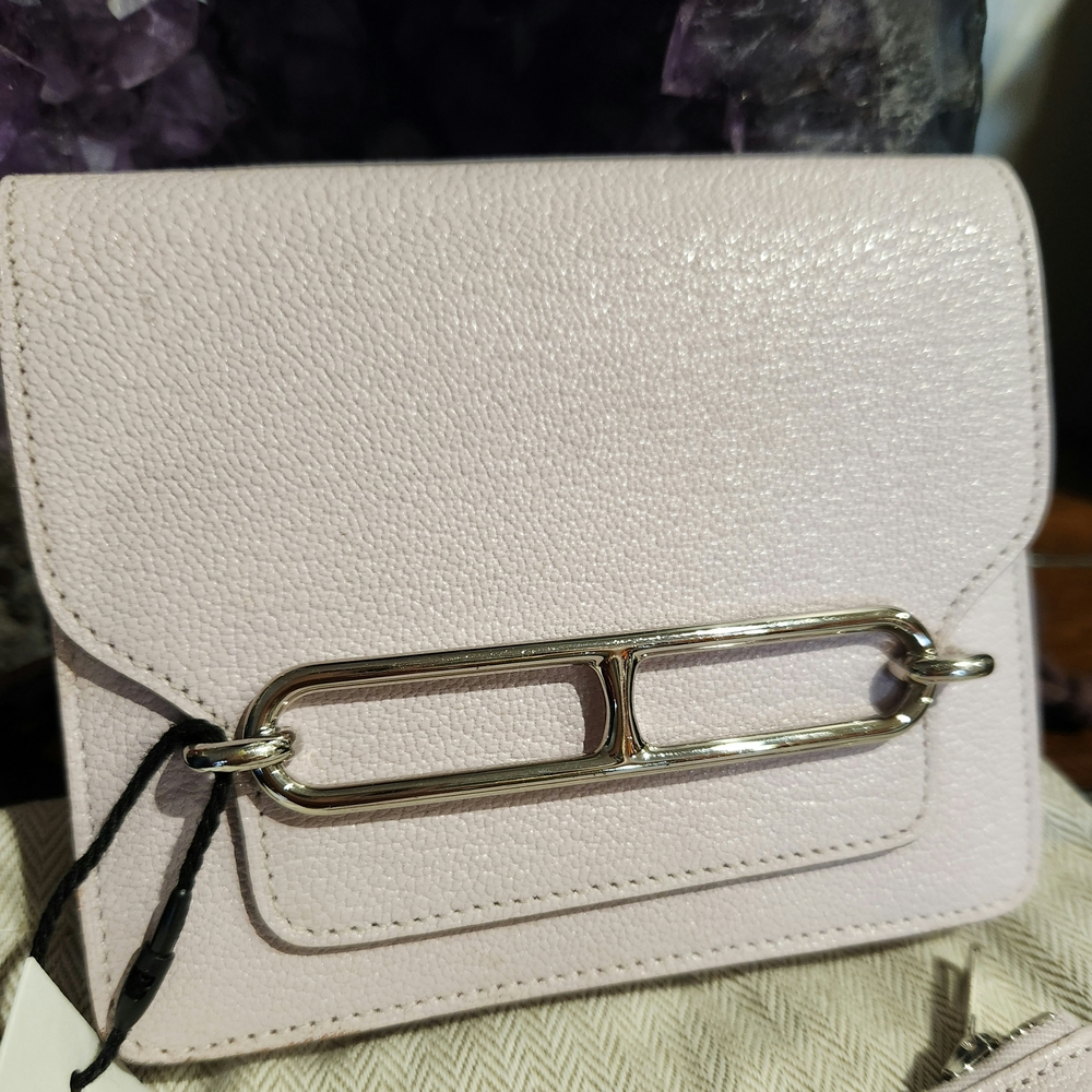 Authentic Hermes Mini Bag in Light Pink with Silver Hardware